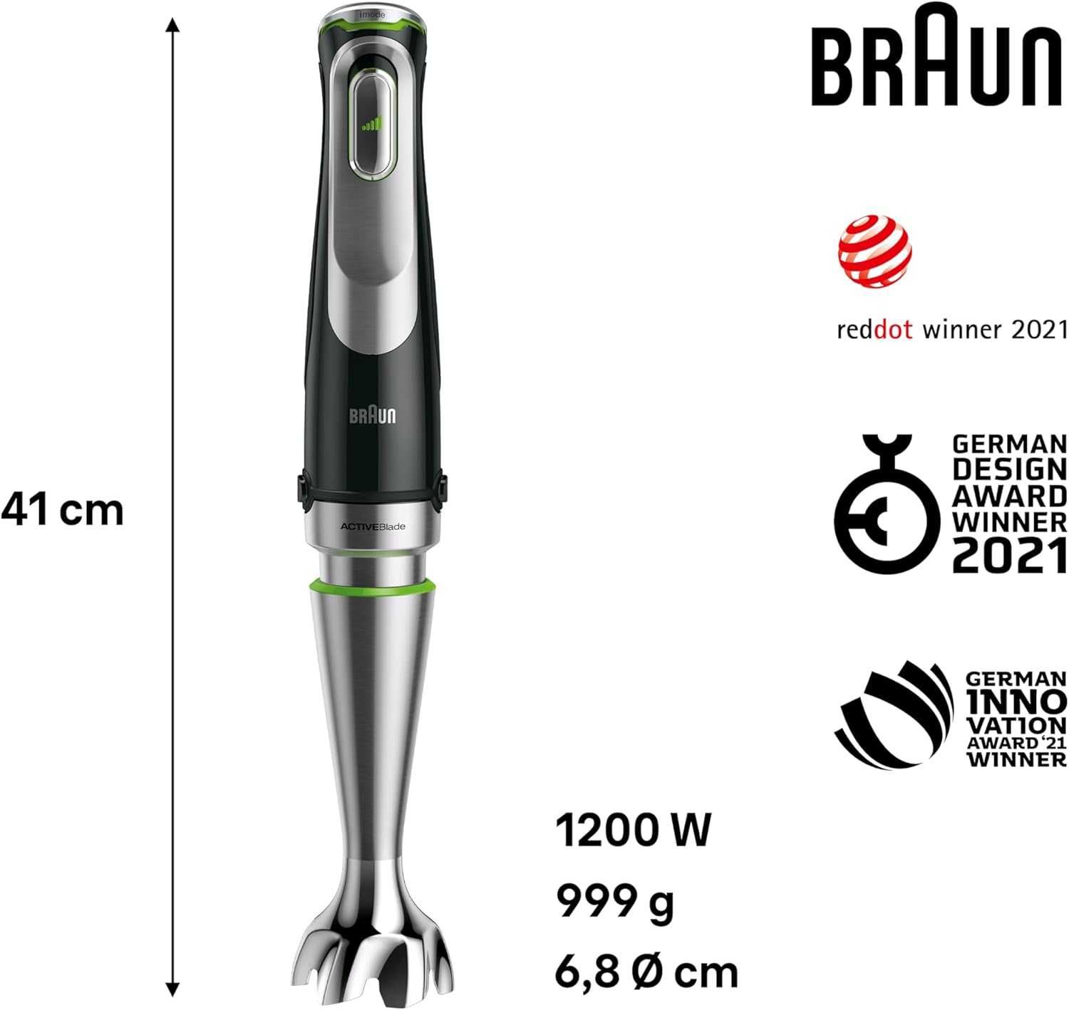 Блендер Braun MultiQuick 9 (MQ9187XLI) 1200W 5в1 пасатор миксер