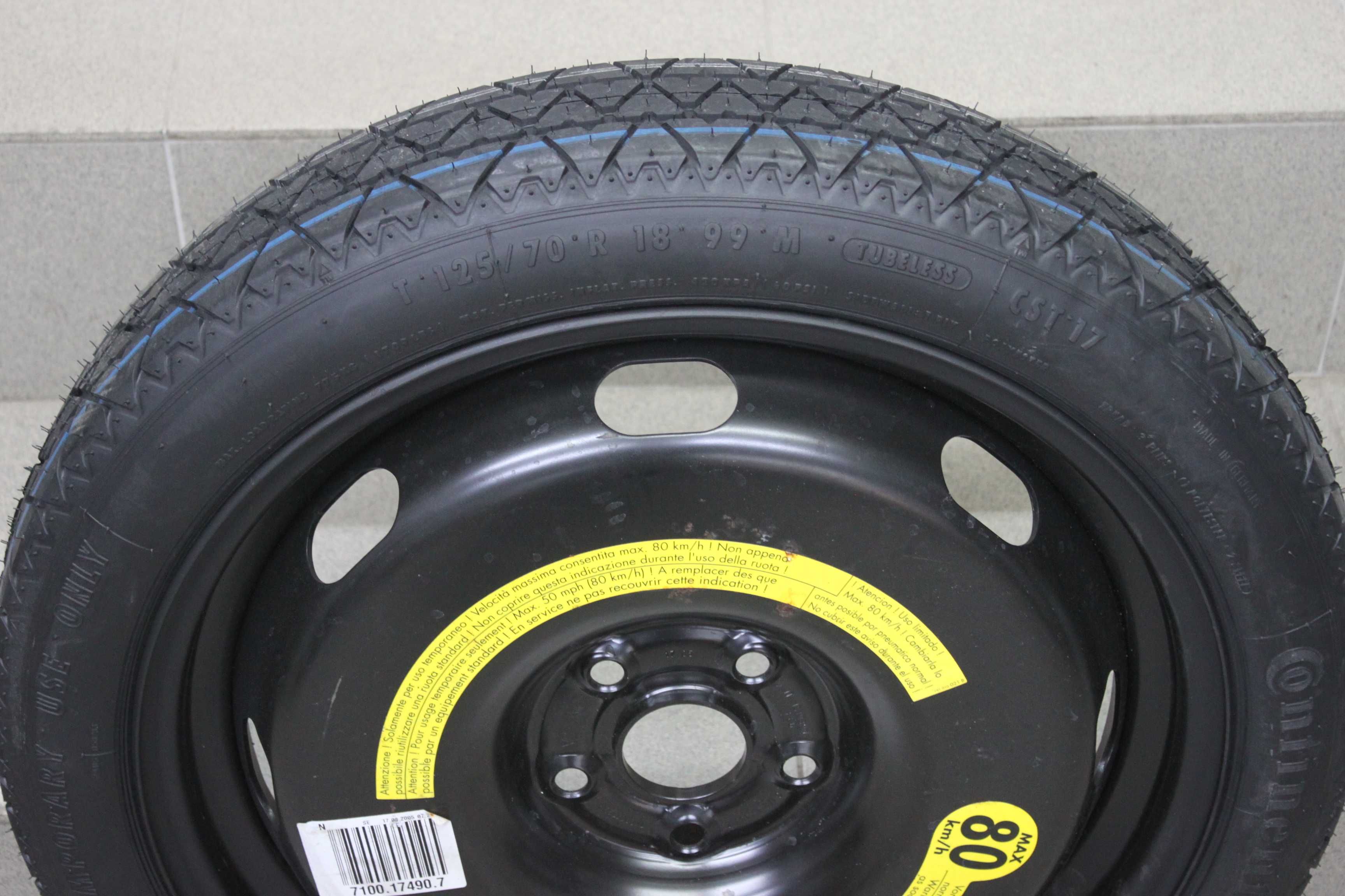 Резервна гума (патерица) 18" VW Touran, Caddy, Golf