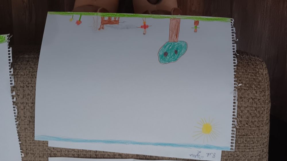 Рисунки които един чип е от бои а пък другият и е ме от моливи