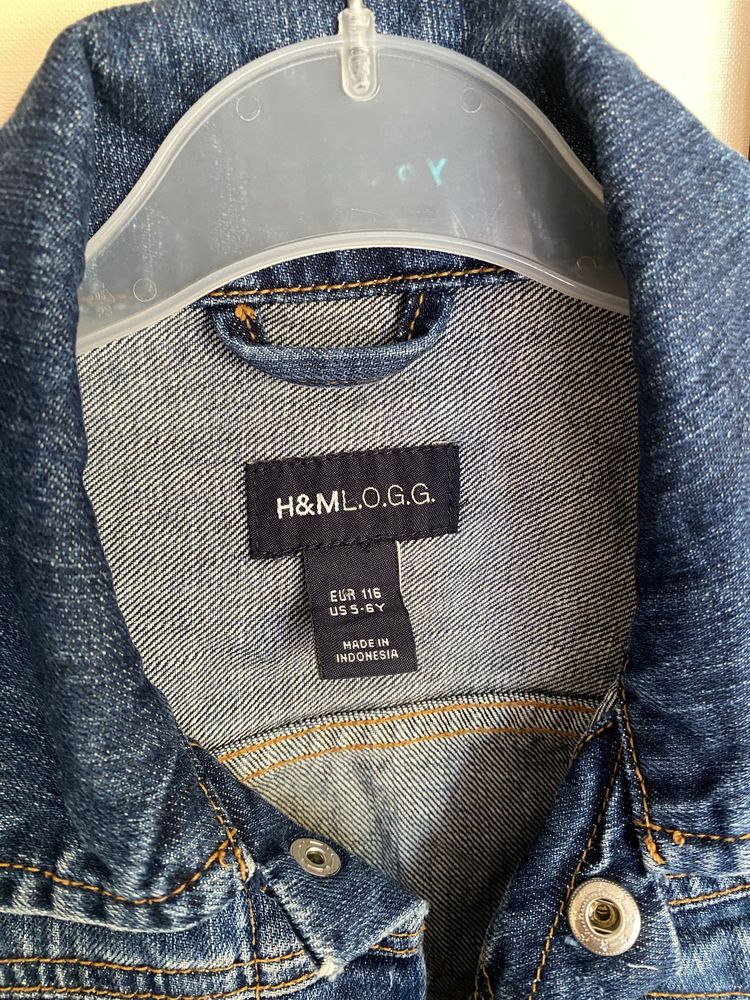 Geaca de blugi , h&m , 5-6 ani