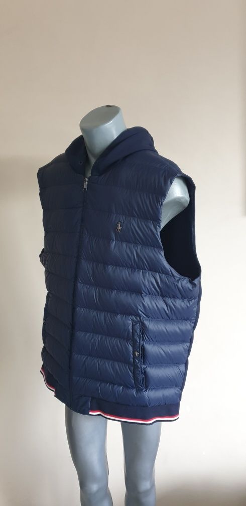 POLO Ralph Lauren Down Vest Hoodie 2XL ОРИГИНАЛЕН МЪЖКИ Пух Елек!