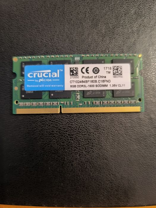 8GB DDR 3L RAM Crucial