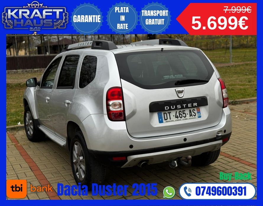 Dacia Duster 2015 full options 1.2Tce sau rate TBI