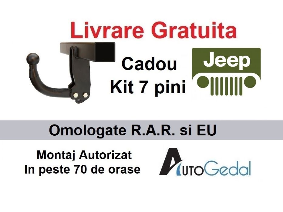 Carlig Remorcare Jeep Compass 2006-2016 - Omologat RAR si EU