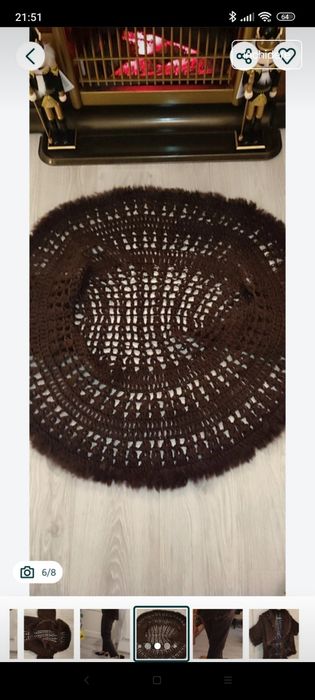 Bolero maro, forma circulară, cu blăniță, model unic, maneci trei sf