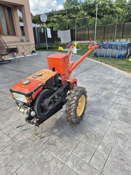 Motocultor 12 CP Diesel + Freză 1m + Plug – Ca Nou