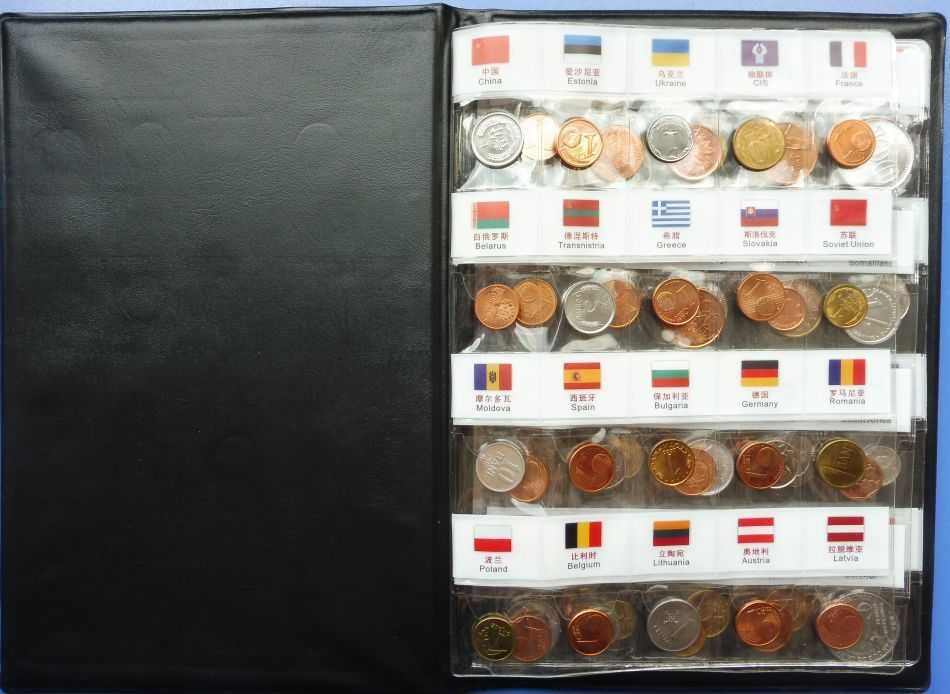 Албум с монети от 60 РАЗЛИЧНИ държави от цял свят, колекционерски