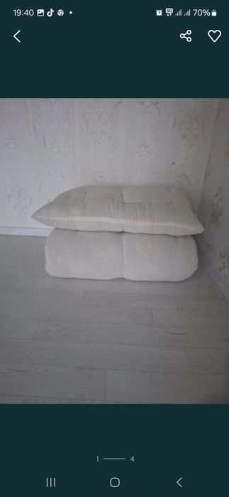 Новый көрпе 6 қойдың жүні жуылып, түтіліп  салынған, ұзындығы 2 метр