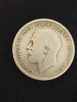 Moneda din argint pentru colectie 1920 UK Half Crown