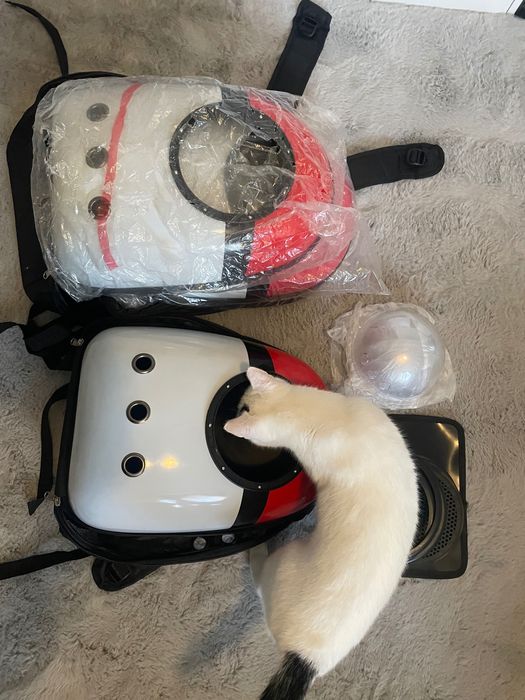 Rucsac tip capsula transport pisici Pokeball