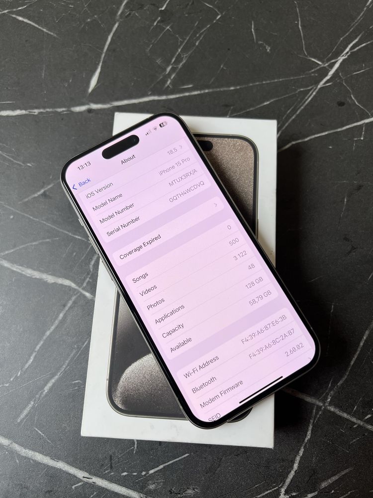 IPhone 15 Pro 128GB Natural Titanium 91% Батерия ГАРАНЦИЯ