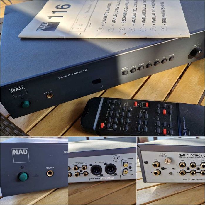 Pioneer PL12-D, NAD C521i, NAD 116, Yaqin MS23-B, rack audio