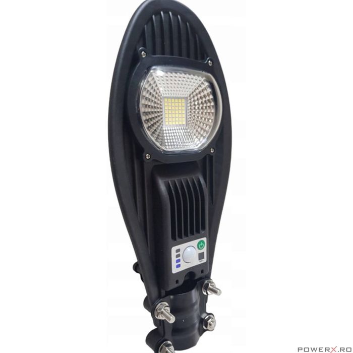 Lampa cu incarcare solara 50W tip Cobra, panou incorporat, telecomanda
