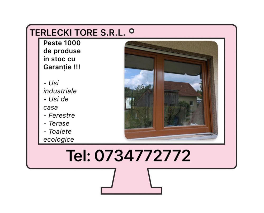 FEREASTRA LEMN ALU geam termopan  casa  H 131 x L 196 Buc 2 Garantie