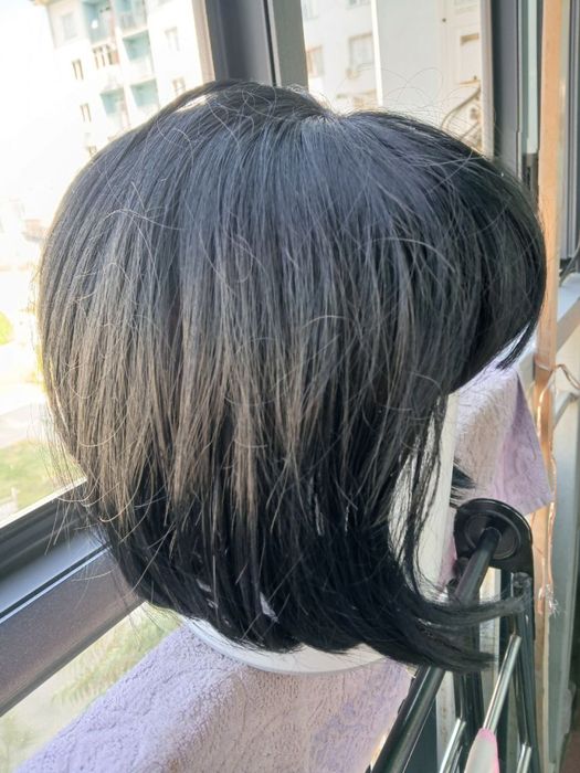 парик каре женский черный, каре парик кора аёлларники