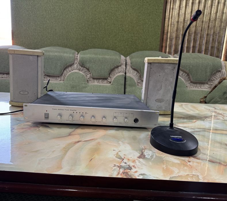 конференц микрофон колонкалари билан сотилади