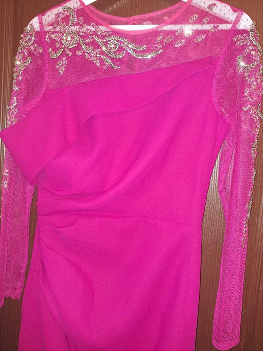 Rochie elegantă de seară, midi, cu insertii, Effect Fashion mar 38