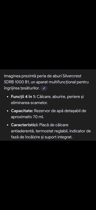 Vând fier de călcat vertical silvercrest