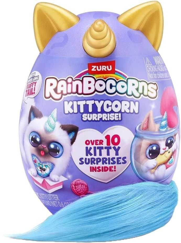 Яйце изненада-Rainbocorns Kittycorn с опашка и Puppycorn  /10+изненади