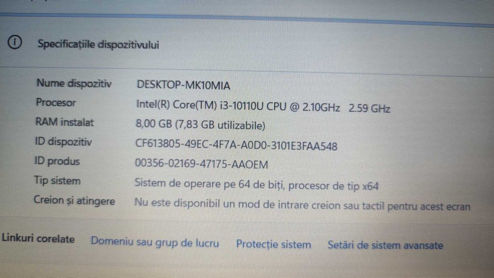 Laptop HP 14-CF2 Intel i3-10110U
