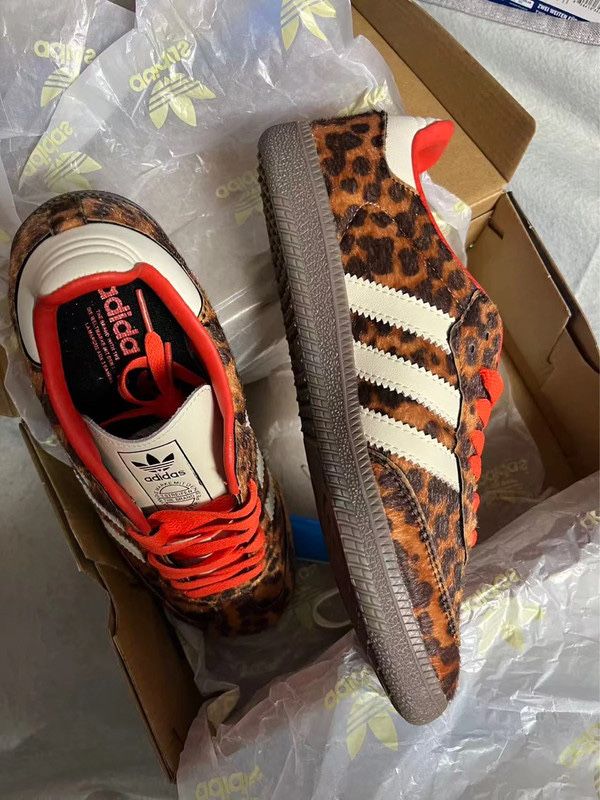 Adidas Samba Red Leopard