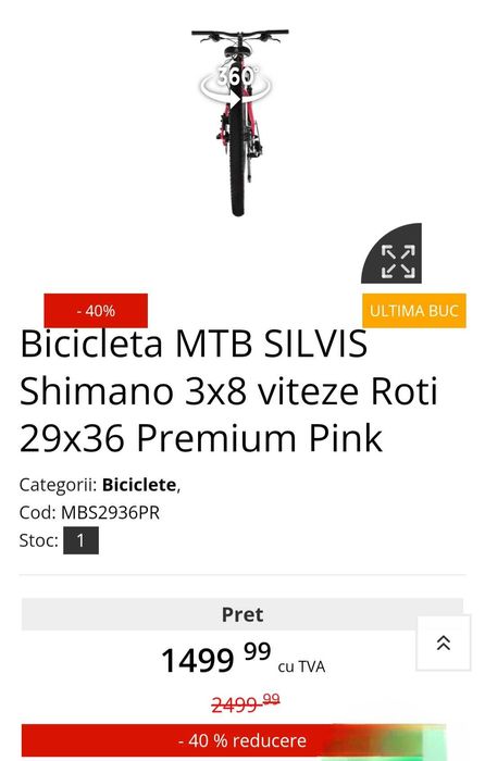 Bicicletă MTB SILVIS Shimano