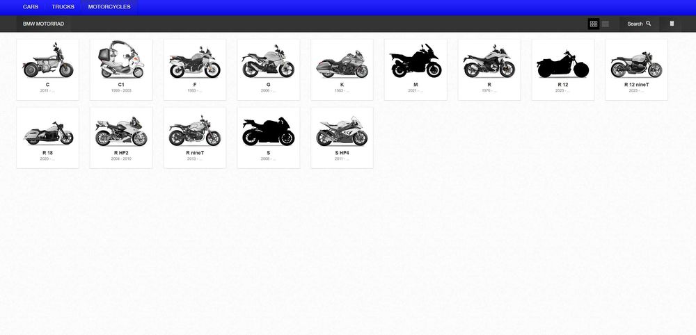 Сервизна база данни за автомобили + камиони + мотоциклети