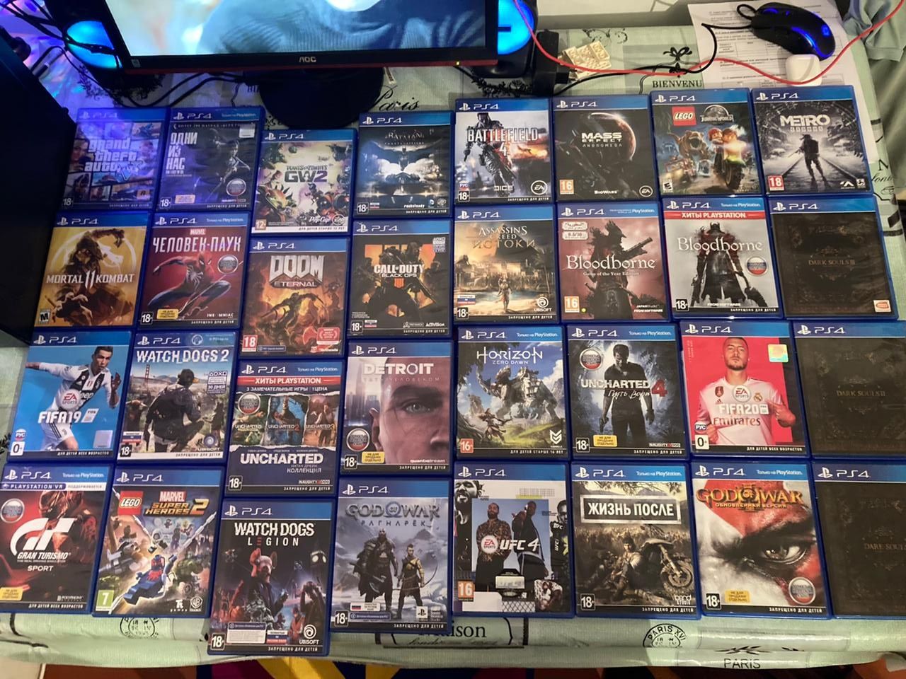 Диски для PS4 33 штук