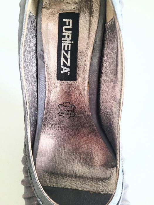 Pantofi gri,  toc Stiletto