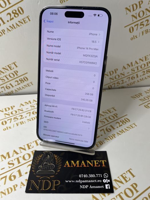 NDP Amanet Braila Iphone 14 Pro Max 256gb (41982)