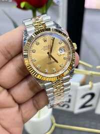 Rolex Datejust 41mm сребро злато / златен циферблат