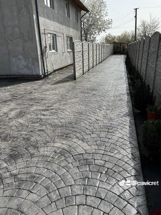 Beton amprentat decoratiuni gradina