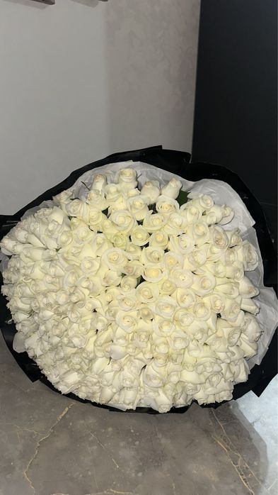 Букет из 201 белых роз