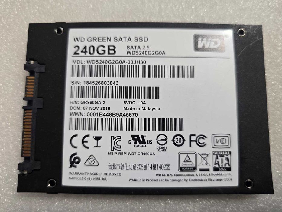 Solid-State Drive (SSD) Western Digital WD Green 2.5 240GB SATA3