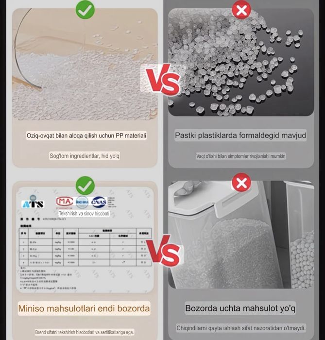 100% kafolatlangan yuqori sifatli oshxona anjomlari!