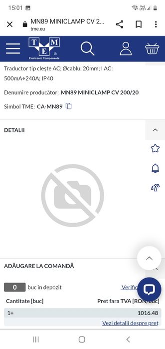 NOU-Multimetru analogic Chauvin Arnoux C.A 5003+cleste de curent MN89