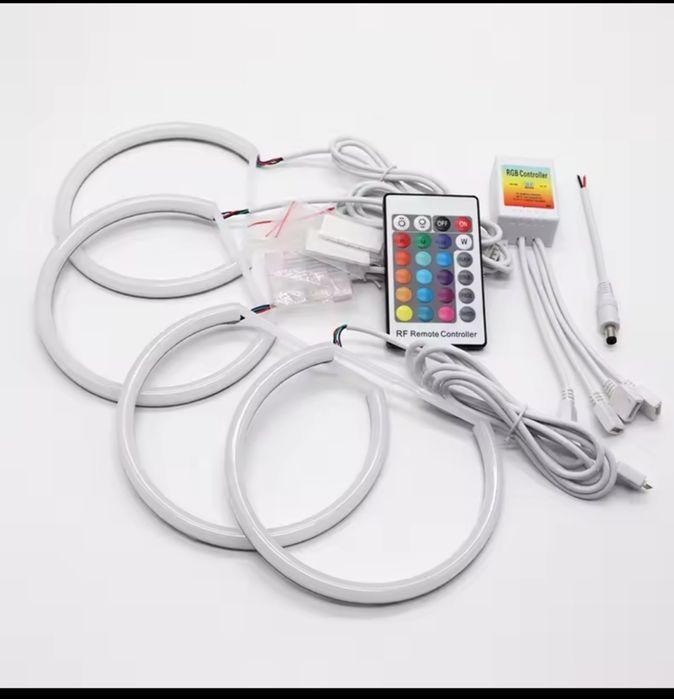 Angel Eyes multicolor LED-RGB-COTTON-BMW E46,E36,E39,E38,E53-16 culori