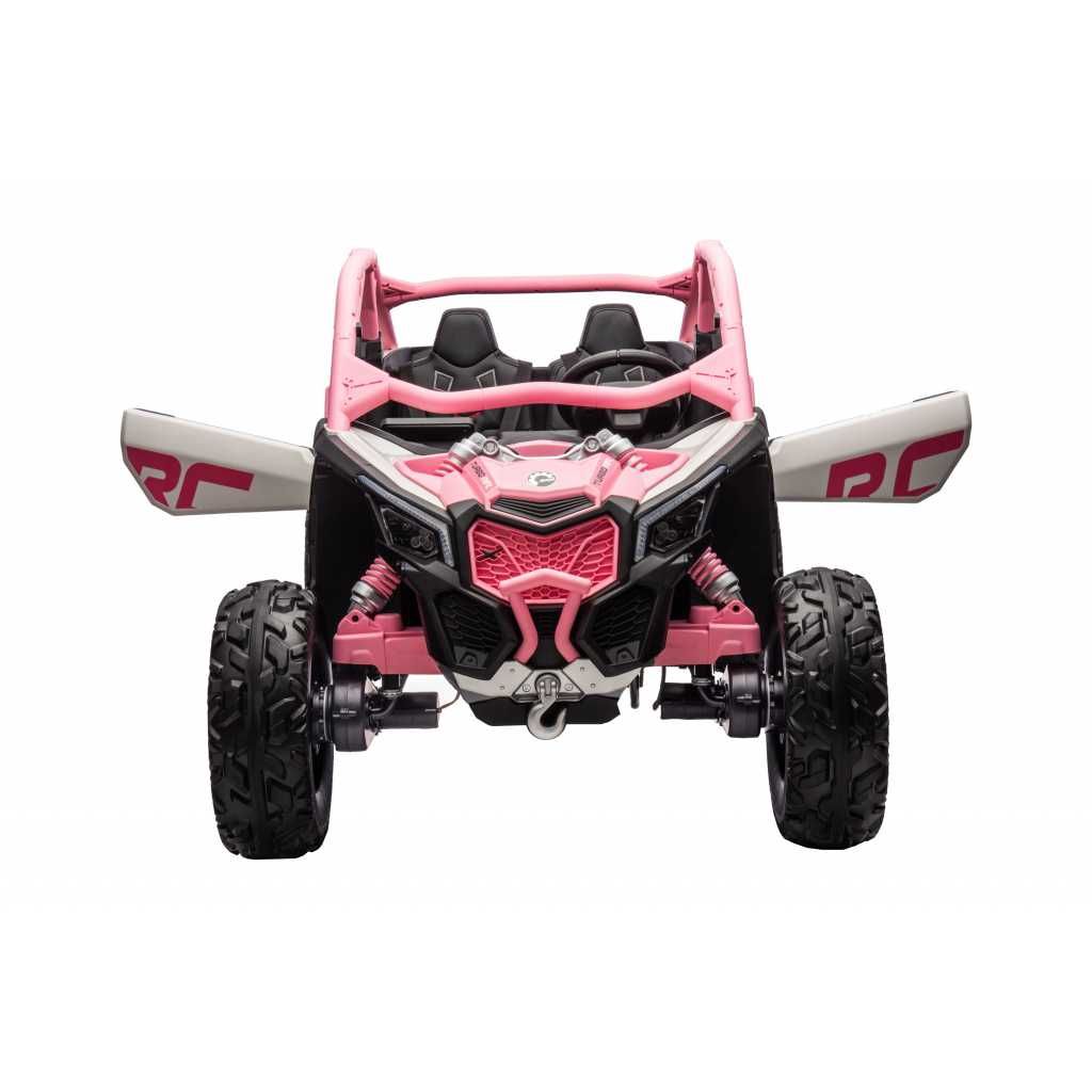 UTV electric copii 2-8 ani Can Am Power 800W 24V 2 locuri 4x4 Roz