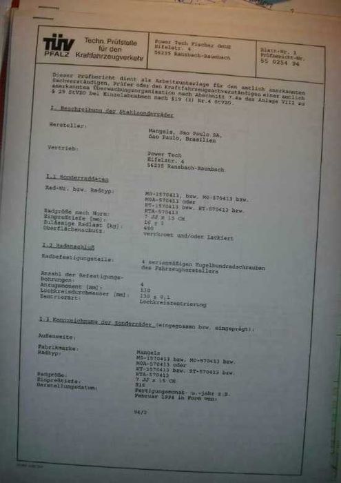 15 джанти 4х130 VW BEETLE 4x130 CUSTOM STEEL 7J ет0 Mangels