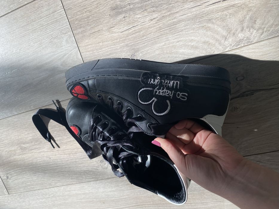 Черни кожени кецове размер 38