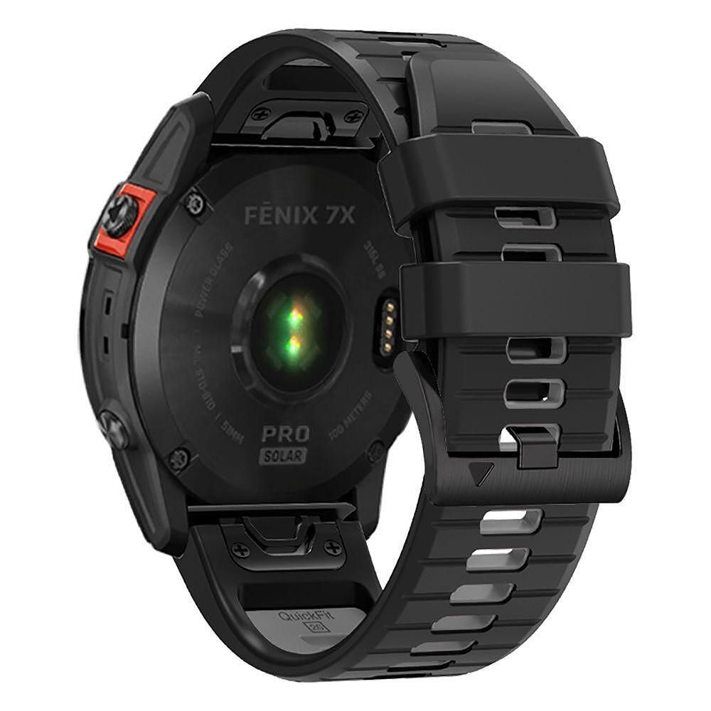 Каишка iconband pro за garmin fenix 5 / 6 / 6 pro / 7 black/grey