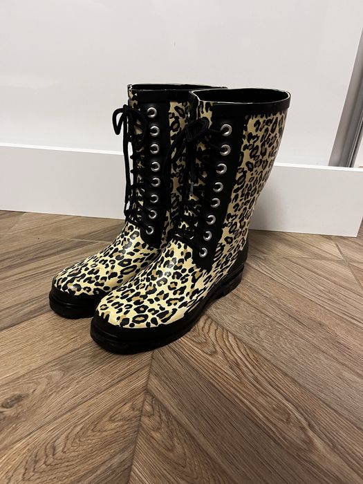Cizme de cauciuc stil leopard 39