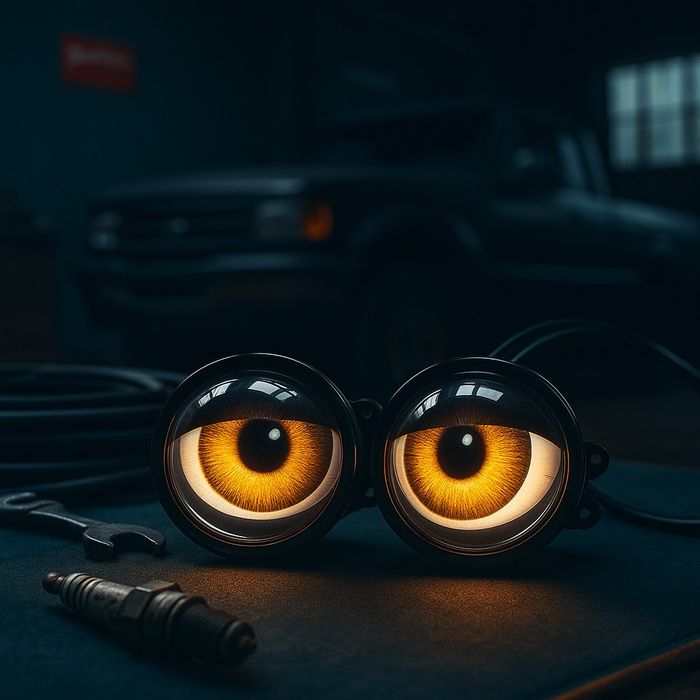 Комплект 3D LED очи, дневни светлини за автомобили