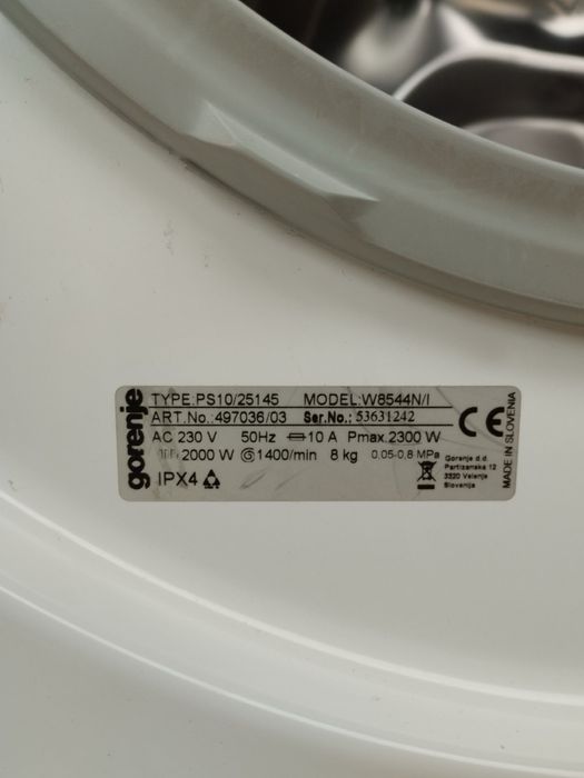 Пералня Gorenje 8кг W8544N/l