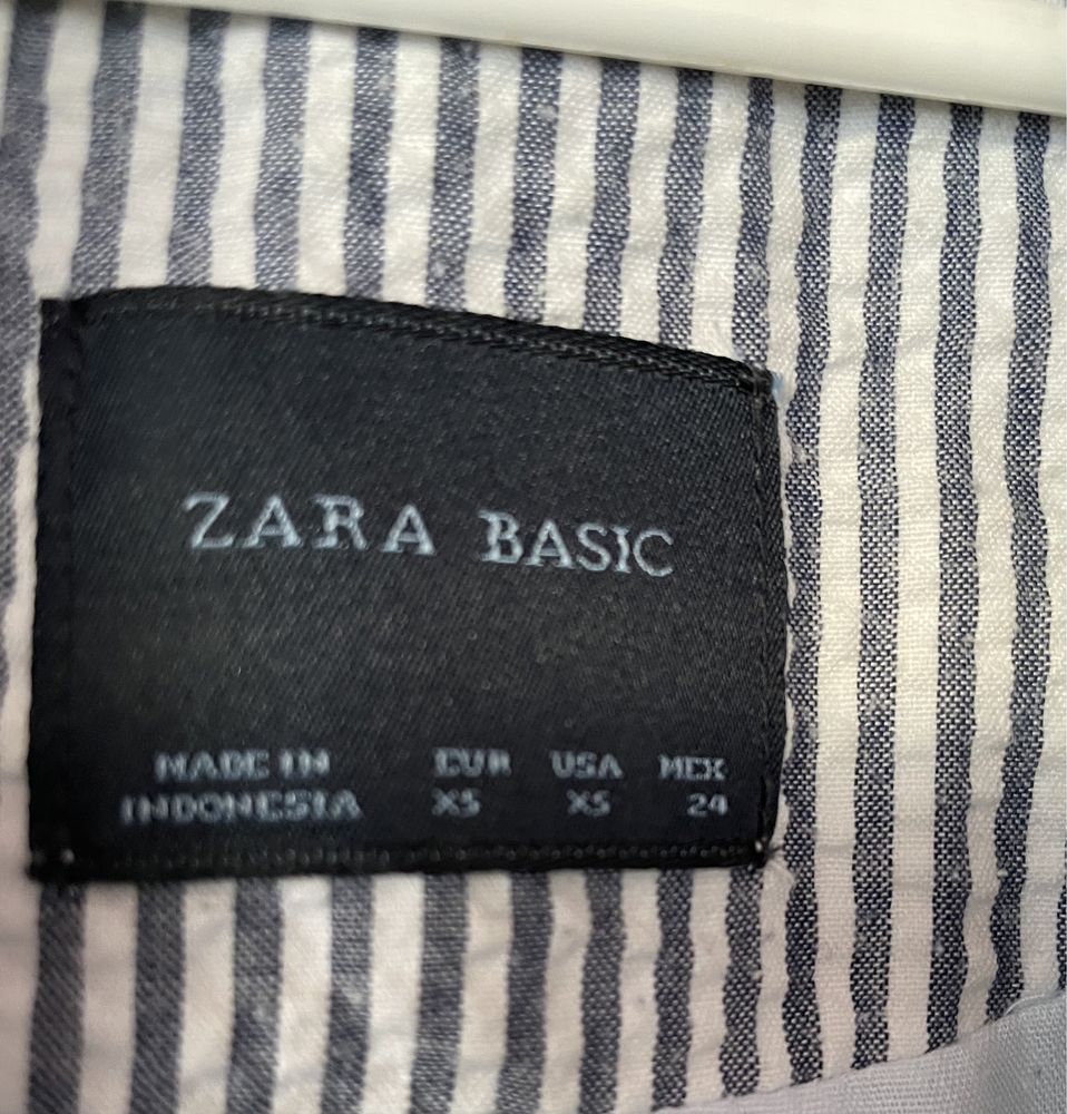 Дамско сако Зара ZARA бяло и синьо райе