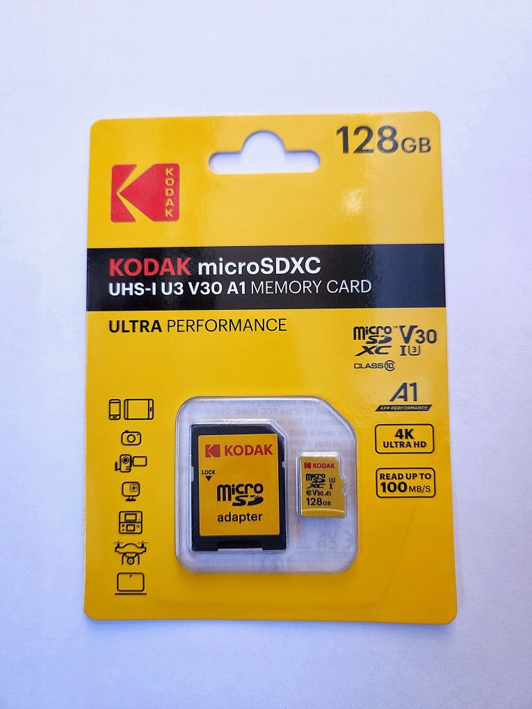Card Micro SD 128 /256 Gb Kodak ,4K,Nou.