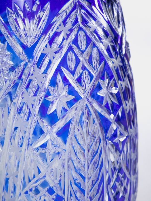 Ваза из синего хрусталя (43×21 см)