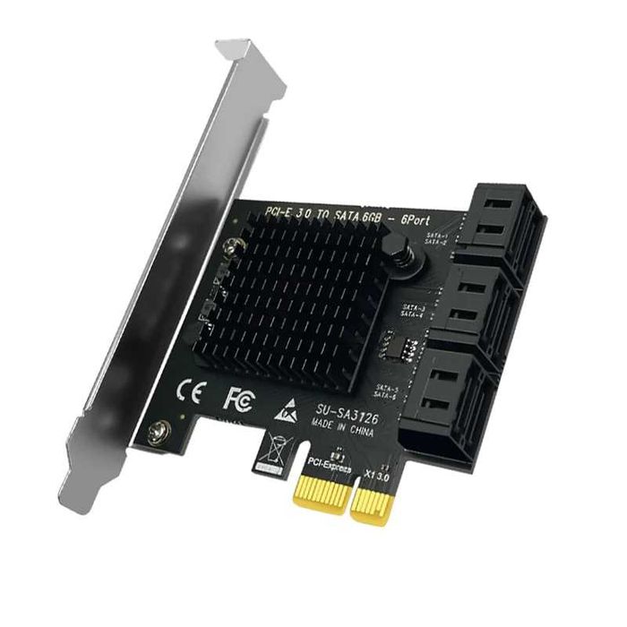 Adaptor porturi SATA3 (2, 6, 8) de la PCIe x1 - SSD / HDD / DVD