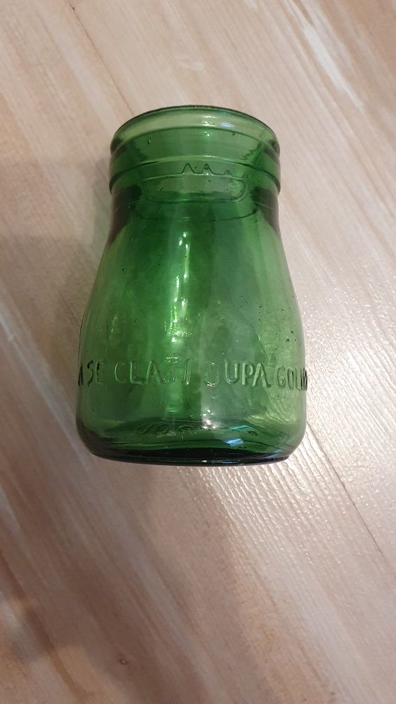 Borcan verde iaurt "Epoca de aur", Ceausescu