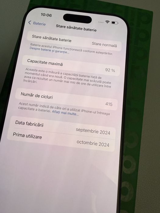 iPhone 16 Pro Max 512 GB, 92% baterie